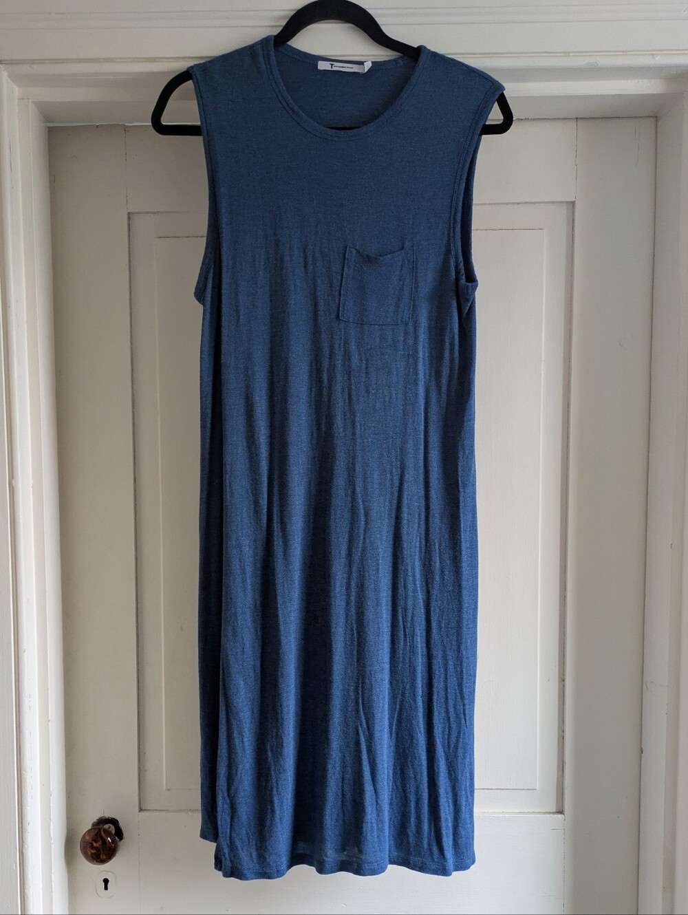 Alexander Wang Navy Blue T Shirt, Sleeveless Midi Dress-M